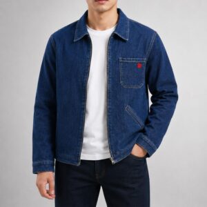 AOI DENIM WORK JACKET BLUE JAKET PRIA