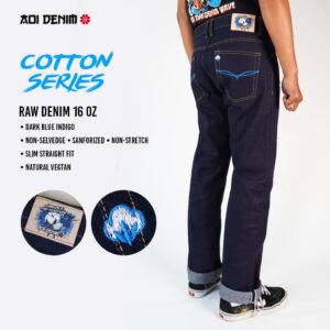 COTTON SERIES 16 OZ DARK BLUE INDIGO SLIM STRAIGHT