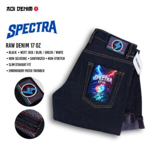 AOI DENIM - SPECTRA 17 OZ SERIES BLACK x WEFT COLOR